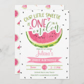 Invitation à un premier anniversaire dans un Melon (Devant / Derrière)