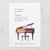 Invitation à un récital élégant de piano à queue (Devant)