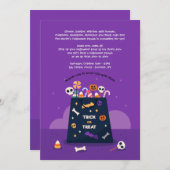 Invitation à un sac d'Halloween (Devant / Derrière)