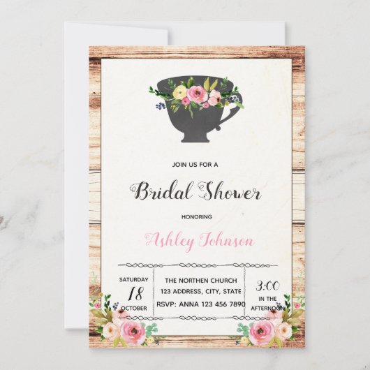 Invitation à un thé dansant l'après-midi (Devant)