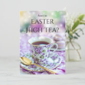 Invitation à un thé d'Easter ou un brunch britanni (Debout devant)