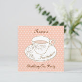 Invitation à un thé personnalisée (Debout devant)