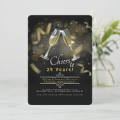 Invitation à un toast d'anniversaire de mariage (Debout devant)