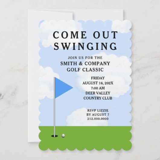 Invitation à un tournoi de golf (Devant)