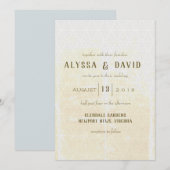 Invitation à un triangle blanc et à un mariage en  (Devant / Derrière)