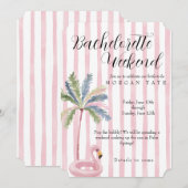 Invitation à un week-end de célibataire flamingle (Devant / Derrière)