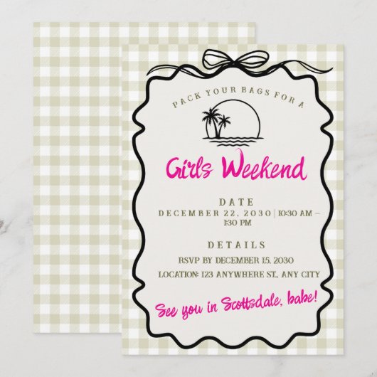 Invitation à un week-end entre filles - Enterremen (Devant / Derrière)