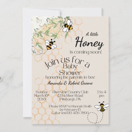 Invitation à une baby shower (Devant)
