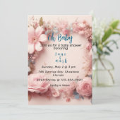 Invitation à une baby shower (Debout devant)