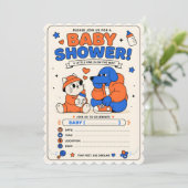 invitation à une baby shower (Debout devant)