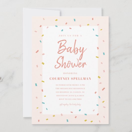 Invitation à une baby shower (Devant)