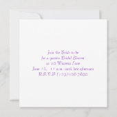 Invitation à une Baby Shower (Dos)