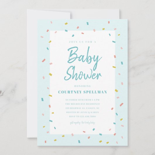 Invitation à une baby shower (Devant)