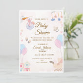 Invitation à une baby shower (Debout devant)