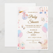 Invitation à une baby shower (Devant / Derrière)
