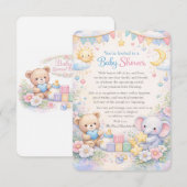 Invitation à une Baby Shower (Devant / Derrière)