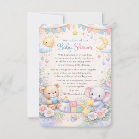Invitation à une Baby Shower (Devant)