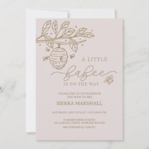 Invitation à une baby shower abeille