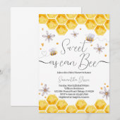 Invitation à une Baby Shower Abeille (Devant / Derrière)