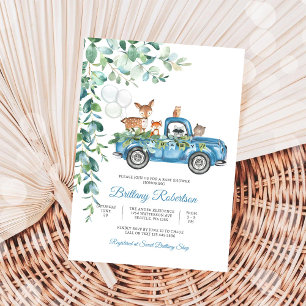 Invitation à une Baby Shower Animaux de la Forêt