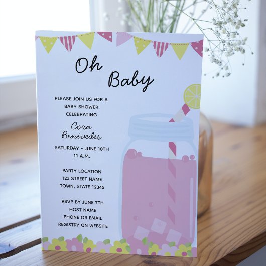 Invitation à une Baby Shower au Lemonade