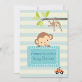 Invitation à une Baby Shower avec un Train Jouet e (Devant)