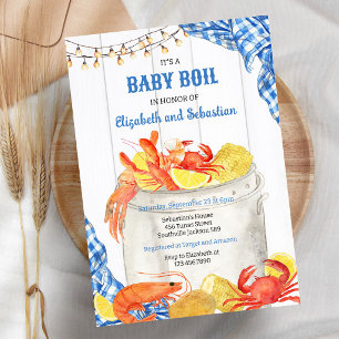 Invitation à une baby shower avec une ébullition d