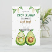 Invitation à une baby shower Avocat (Debout devant)