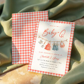 Invitation à une baby shower Barbeque BBQ