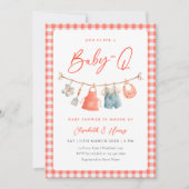 Invitation à une baby shower Barbeque BBQ (Devant)