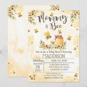 Invitation à une Baby Shower Bee Maman Bee