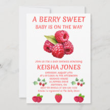 Invitation à une baby shower Berry Sweet