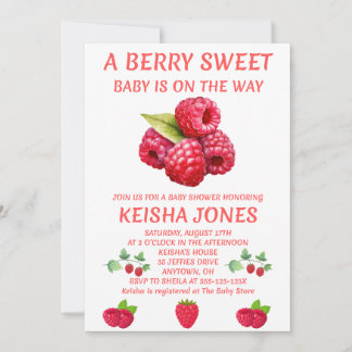 Invitation à une baby shower Berry Sweet