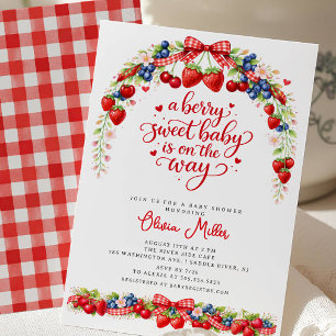 Invitation à une Baby Shower Berry Sweet