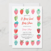 Invitation à une Baby Shower Berry Sweet Strawberr (Devant)