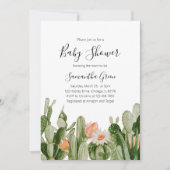 Invitation à une Baby Shower Cactus (Devant)