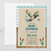 Invitation à une baby shower Canard  (Devant / Derrière)