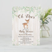 Invitation à une baby shower Cerf (Debout devant)