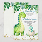 Invitation à une Baby Shower C'est un Garçon (Devant / Derrière)