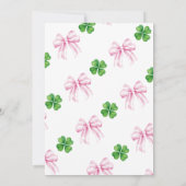 Invitation à une Baby Shower Charme Chanceux Ruban (Dos)