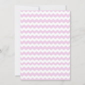 Invitation à une baby shower chevron violet pour f (Dos)
