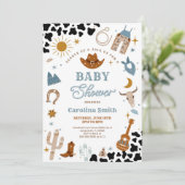 Invitation à une Baby Shower Cowboy (Debout devant)