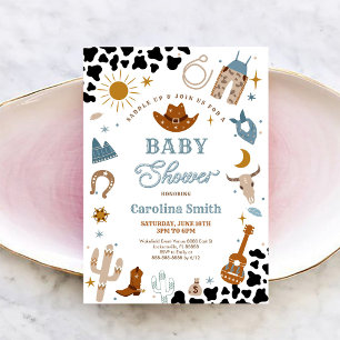 Invitation à une baby shower Cowboy