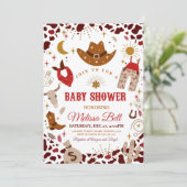 Invitation à une Baby Shower Cowboy Invitation Far (Debout devant)