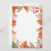 Invitation à une baby shower d'automne (Dos)