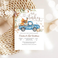 Invitation à une Baby Shower d'Automne sur le thèm