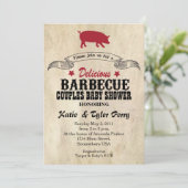 Invitation à une BABY Shower de couple BBQ (Debout devant)