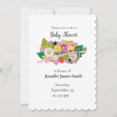 Invitation à une baby shower de future maman abeil (Devant)