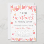 Invitation à une baby shower de la Saint-Valentin (Devant)