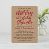 Invitation à une baby shower de Noël (Debout devant)